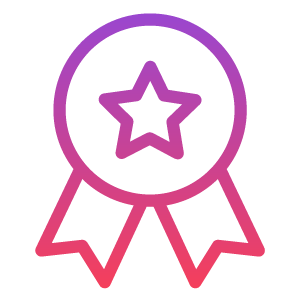 Icon showing a medal 