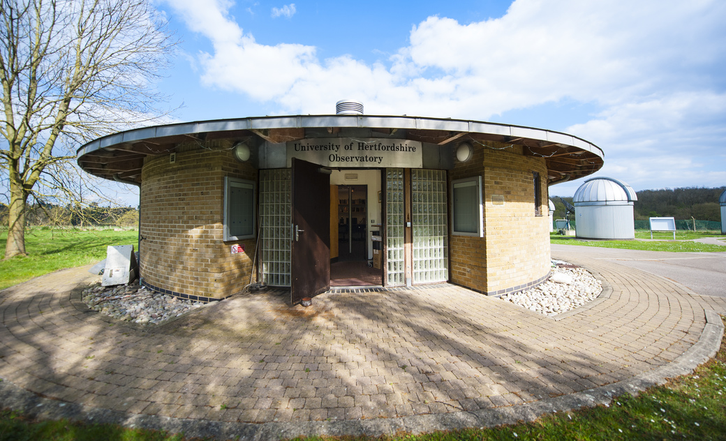 Exterior shot of the main building at Bayfordbury Observatory