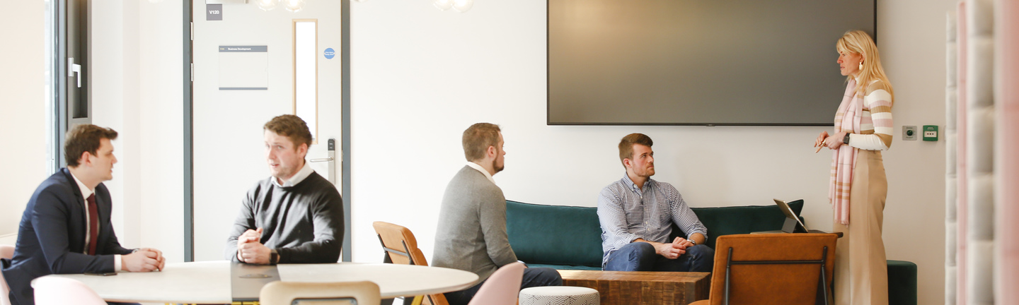 Incubator members working together in Enterprise Hub