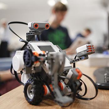 Small robot on desk